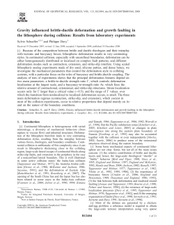 Gravity influenced brittle-ductile deformation and growth faulting in