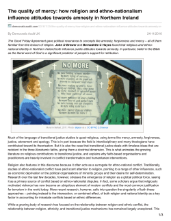 The quality of mercy: how religion and ethno