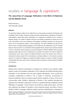 The Janus-Face of Language - Studies in Language and Capitalism