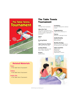 The Table Tennis Tournament