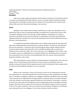 Presenter at Ohio Special Education Leadship Conference