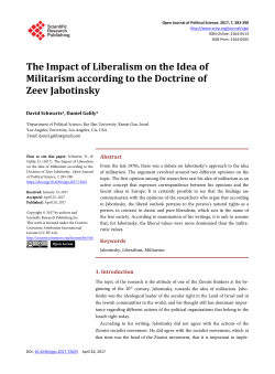 The Impact of Liberalism on the Idea of Militarism according to the
