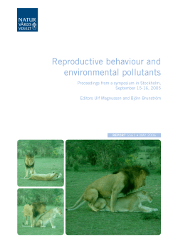 Reproductive behaviour and environmental