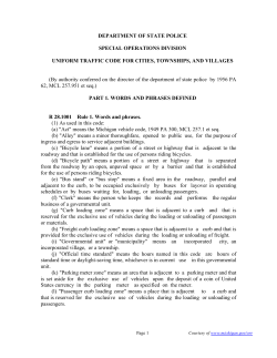 Uniform Traffic Code for Cities, Townships, and Villages