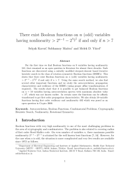 There exist Boolean functions on n (odd) variables having