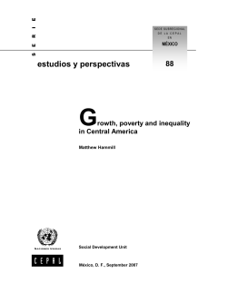 growth, poverty and inequality in central america