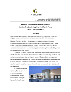 Kingspan Insulated Wall and Roof Systems: Working Together to