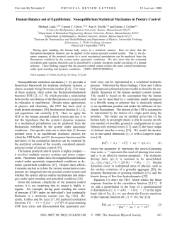 Human Balance out of Equilibrium