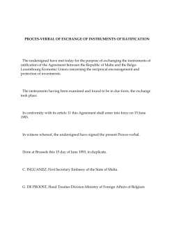 PROCES-VERBAL OF EXCHANGE OF INSTRUMENTS OF