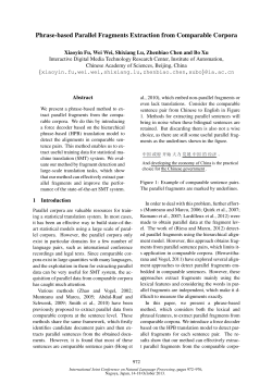 Phrase-based Parallel Fragments Extraction from Comparable
