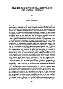 hygienic conditions in ancient rome and modern