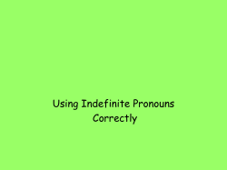 Indefinite pronoun - The School District of Palm Beach County