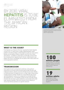 BY 2030, VIRAL HEPATITIS IS TO BE ELIMINATED FROM THE