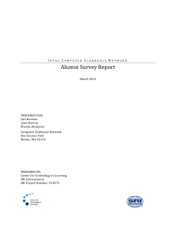 SRI Alumni Survey Report March 2013