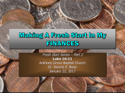 Sermon Notes - Anthony Grove Baptist Church