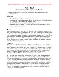 Civics Bowl! - ESL Blogs Central