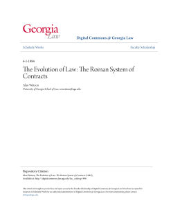 The Evolution of Law: The Roman System of Contracts