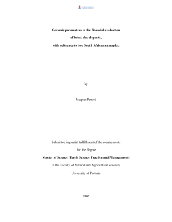 Ceramic parameters in the financial evaluation of brick clay deposits