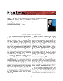 Alexander Hamilton: Constitutional Realist - H-Net
