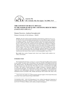 THE CONTENT OF HEAVY METALS IN THE WOOD OF HEALTHY