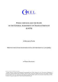 Interpretation of Article I, Section 3 (b) and (c) of GATS