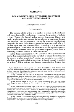 Law and Limits: How Categories Construct Constitutional Meaning