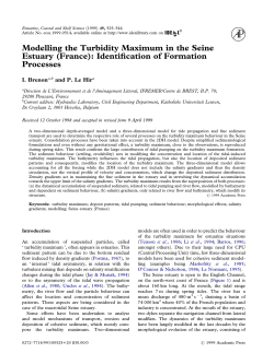 Modelling the Turbidity Maximum in the Seine Estuary