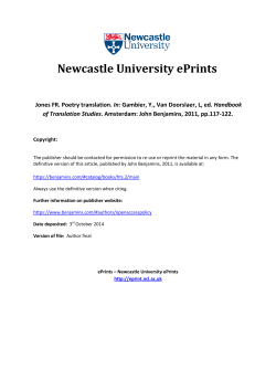 Newcastle University ePrints