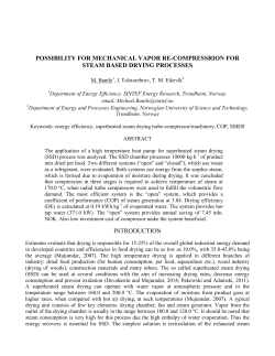 possibility for mechanical vapor re-compressrion for steam