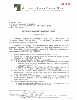JUN 16 - Montgomery County Planning Board