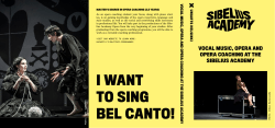 I WANT TO SING BEL CANTO!