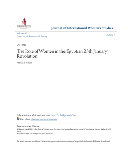 The Role of Women in the Egyptian 25th January Revolution