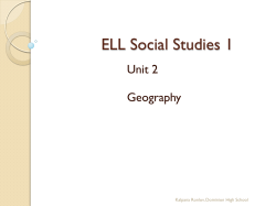 ELL Social Studies 1