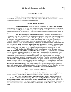 34- Early Civilizations of the Andes