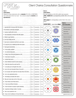 chakra consultation questionnaire ver 3