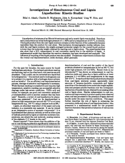 Investigations of Simultaneous Coal and Lignin