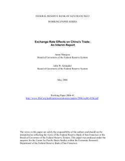 Exchange Rate Effects on China`s Trade