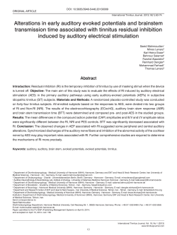 Alterations in early auditory evoked potentials and brainstem