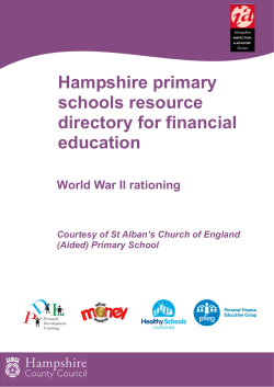 Hampshire primary schools resource directory for financial education