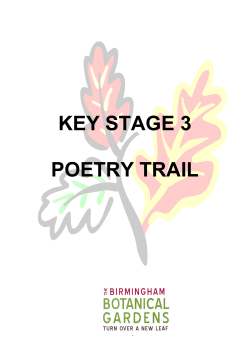 KS3 Poetry Trail - Birmingham Botanical Gardens and Glasshouses