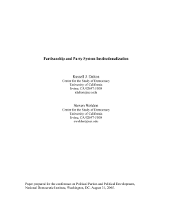 Partisanship and Party System Institutionalization