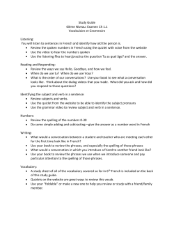 Study Guide Ch 1.1 Test - Old Saybrook Public Schools