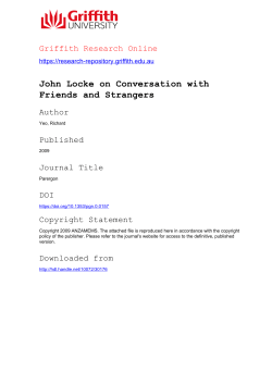John Locke on Conversation with Friends and Strangers