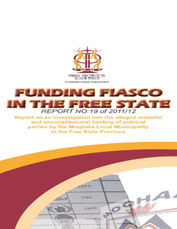 Funding Fiasco in the Free State