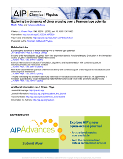 Exploring the dynamics of dimer crossing over a