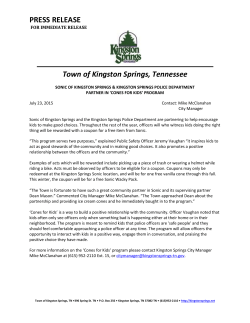 Press Release - Cones for Kids Program