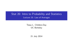 Stat 20: Intro to Probability and Statistics