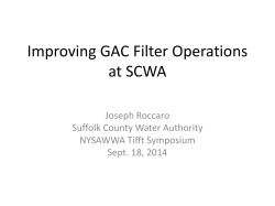 Improving GAC Filter Operations at SCWA