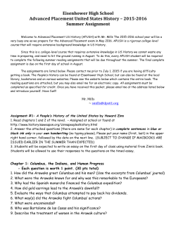 Apush summer assignment 2015