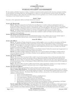 The Constitution of the Purdue Student Government